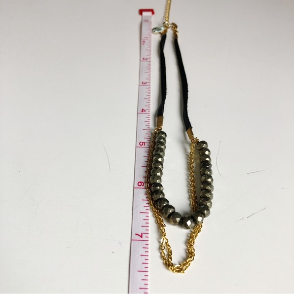 BRANDED Double Strand Necklace with Gold Tone Chain - Picture 14 of 14